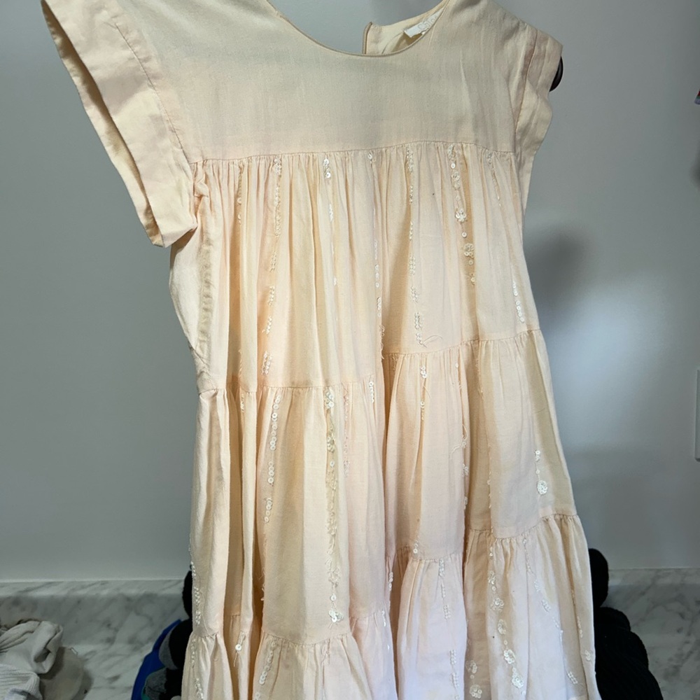 Chloe Cream Kids Casual Dress